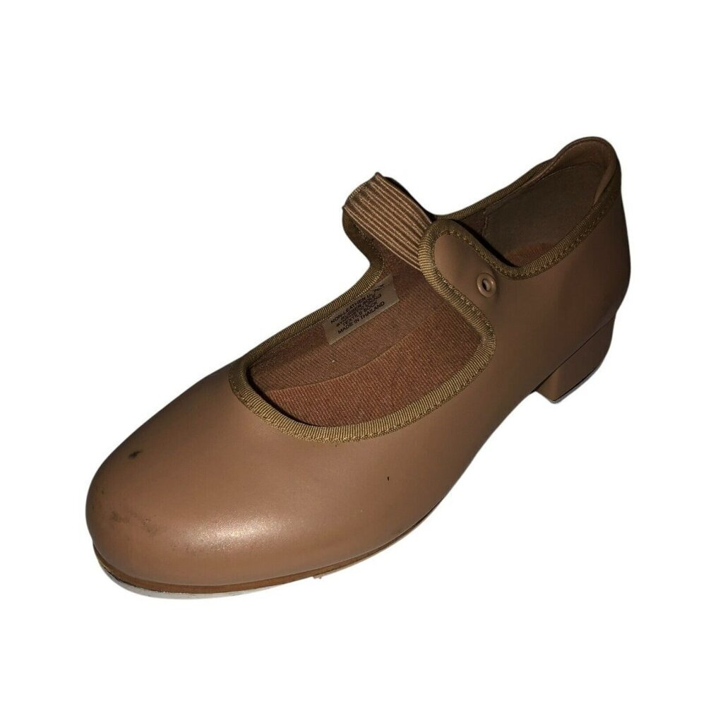 Bloch Child Size 13 Wide Beige Slip On Mary Jane Techno Tap Dance Shoes